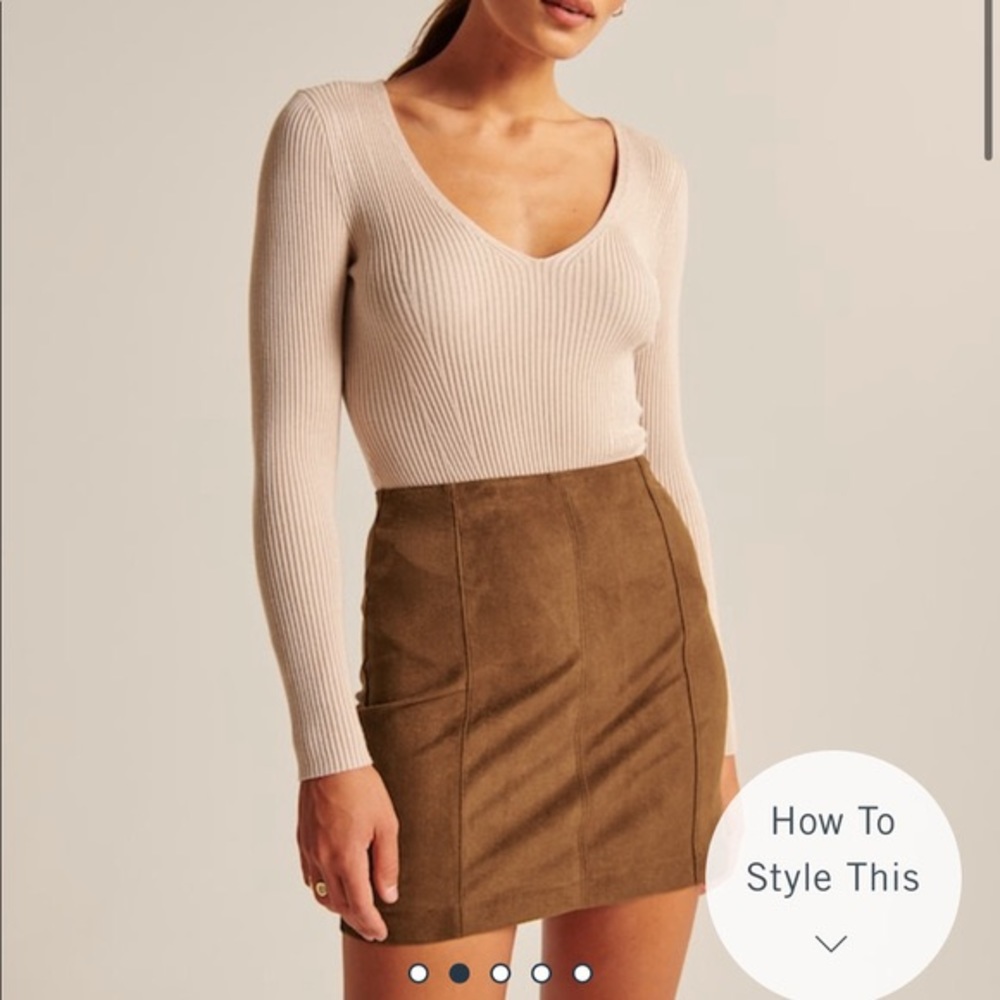 Vegan Suede Skirt Euc